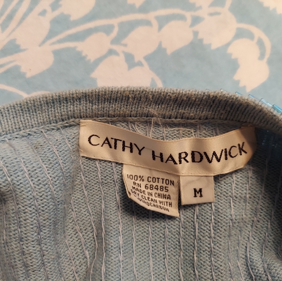 Mermaid Blue Iridescent Sequin  crop sweater M vintage Bollywood Style - Picture 7 of 7